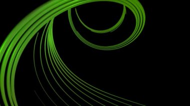 Yeşil kontur bükülmüş