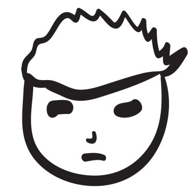 Çocuk yüz - vektör çizim