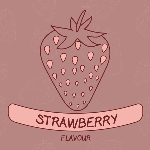 草莓口味 (风味) 无缝背景 — 图库矢量图片