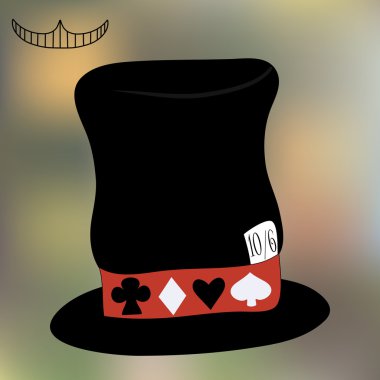Wonderland Mad Hatter şapka. 
