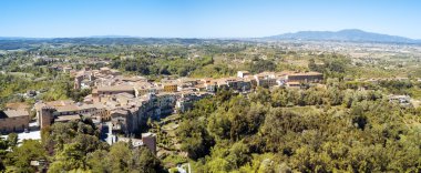 San Miniato panorama (Tuscany hills). Renkli görüntü