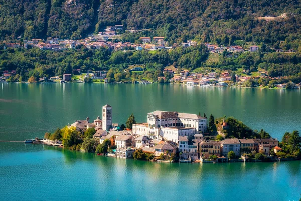 Światowej Sławy Wyspa Orta San Giulio Nad Jeziorem Orta Piemont — Zdjęcie stockowe