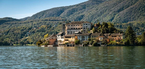 Orta Göl Deki Orta San Giulio Adası Piedmont Kuzey Talya — Stok fotoğraf