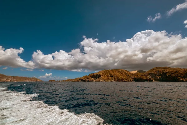 Veduta Della Costa Dell Isola Delle Eolie Gruppo Piccole Isole — Foto Stock