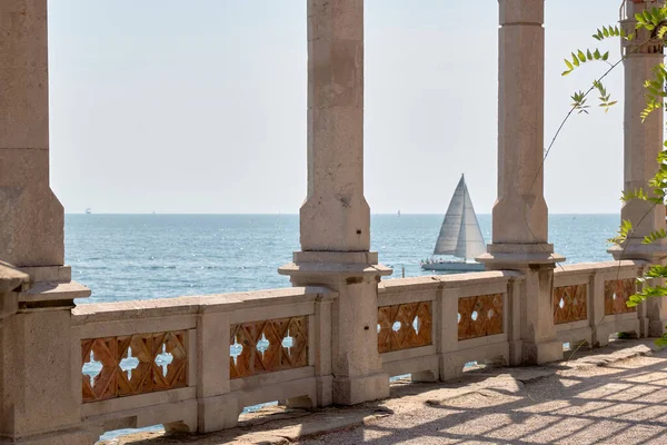 Blick Auf Die Küste Der Mediterranen Adria Der Nähe Der — Stockfoto