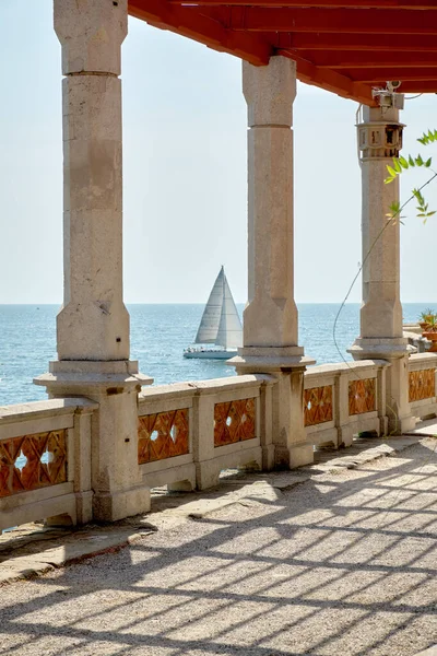 Blick Auf Die Küste Der Mediterranen Adria Der Nähe Der — Stockfoto