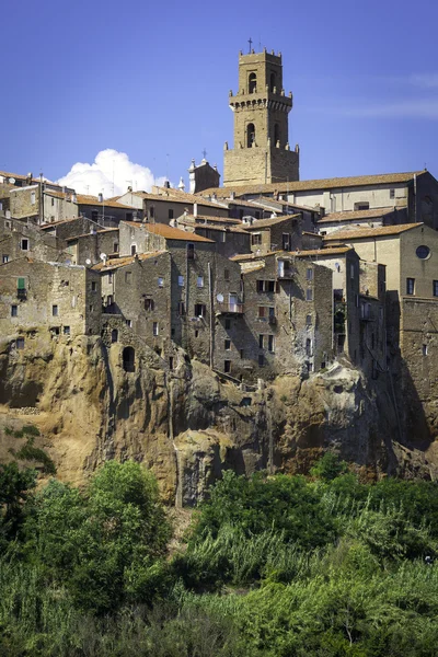 Panorama över pitigliano, Toscana — Stockfoto