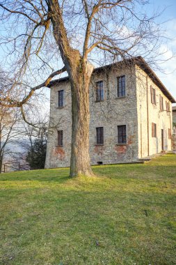 Oltrepo kış panorama. Renkli görüntü