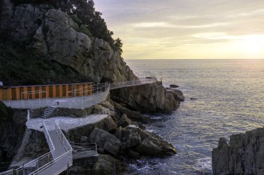 Güzel Ligurya deniz kıyısı