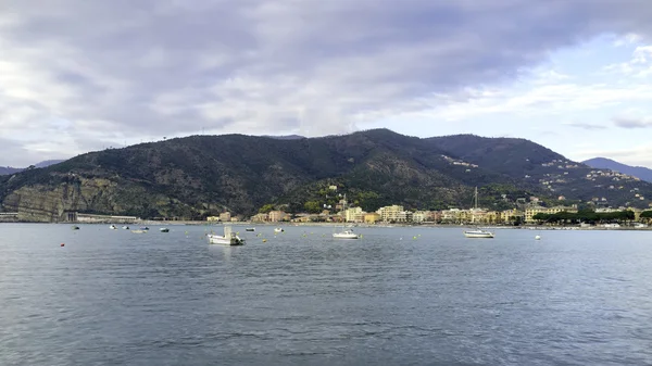 Ligurian sea coastline panorama. Color image — Stock Photo, Image