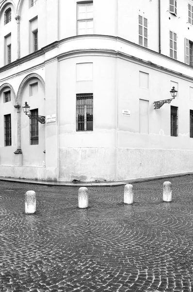 Parma, antiguo detalle del centro de la ciudad. Foto en blanco y negro — Foto de Stock