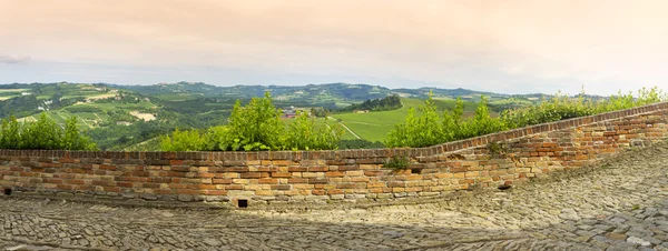 Langhe springtime panorama. Color image — Stock Photo, Image
