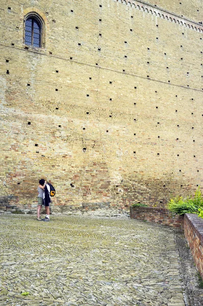 Lovers in the castle. Color image — Stock Photo, Image