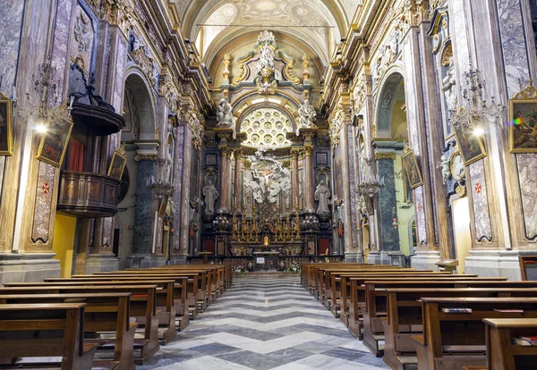 Mondovi (Cuneo): Saint Francis church interior. Color image — Stock Photo, Image