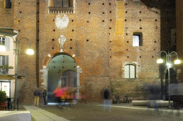 Night life in Vigevano (Pavia). Color image — 图库照片