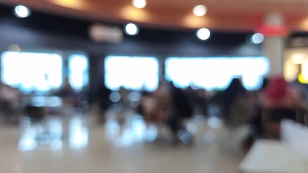 Offuscata Bokeh Sfocato Sfondo Del Ristorante Bar Food Court All — Video Stock