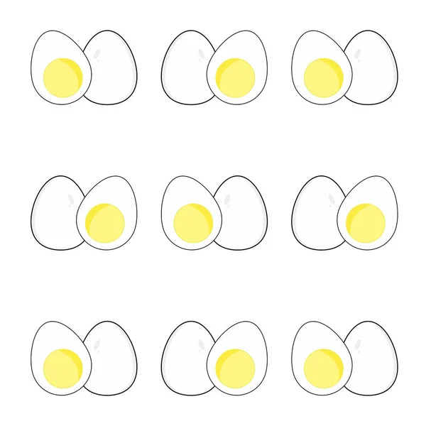 Gráfico Vectorial Ilustración Patrón Huevo Hervido Perfecto Para Decoración Restaurante — Vector de stock