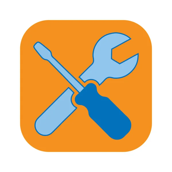 Simge makinesi, endüstriyel, bakım vs. için tornavida ve anahtar grafiği