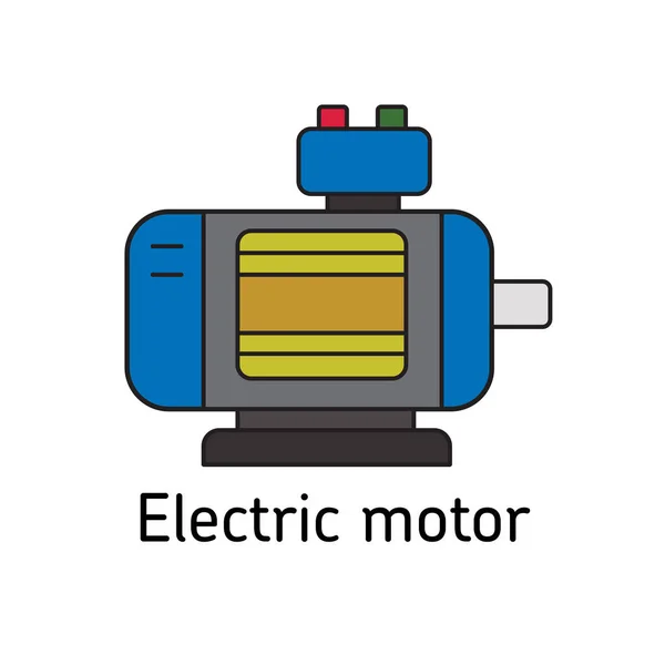 Illustration Vektorgrafik Von Elektromotor Perfekt Für Ikone Maschine Industrie Wartung — Stockvektor