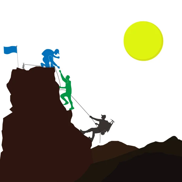 Yürüyüş takımının çizim vektör grafiği macera teması, seyahat, hobiler vs. için mükemmel