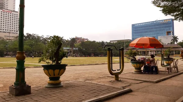 Jogging Track Medan Kota Merdeka Persegi — Stok Foto