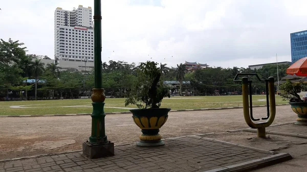 Pohled Odpoledne Náměstí Merdeka Města Medan — Stock fotografie