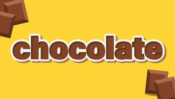 Modèle Modifiable Effets Texte Chocolat Avec Utilisation Style Pour Logo — Image vectorielle