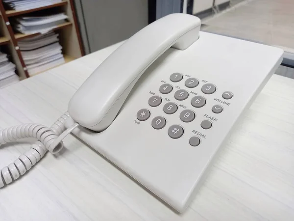 Telefon Biurowy Biurku — Zdjęcie stockowe
