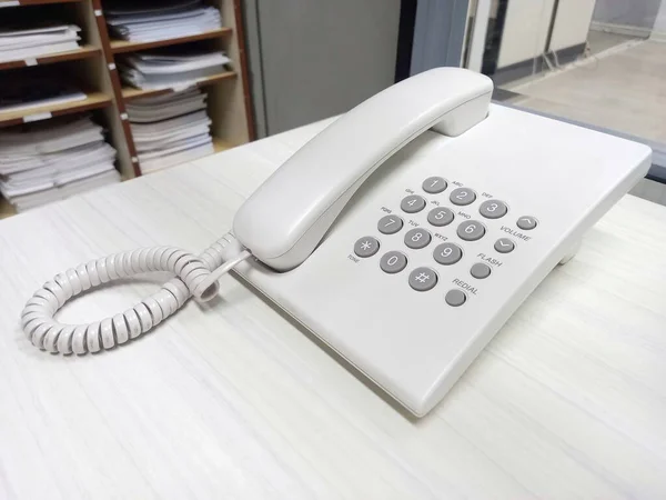 Telefon Biurowy Biurku — Zdjęcie stockowe