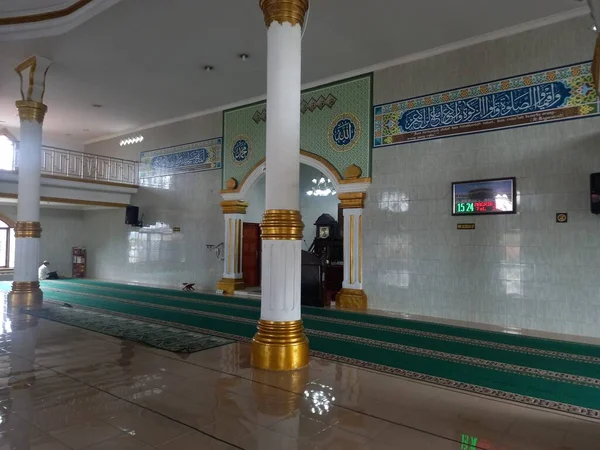 Asahan Indonesia Giugno 2019 Interno Una Moschea Nella Città Asahan — Foto Stock