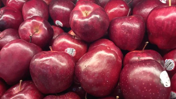 red apples on a white background