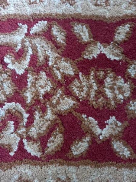 close up of a knitted carpet