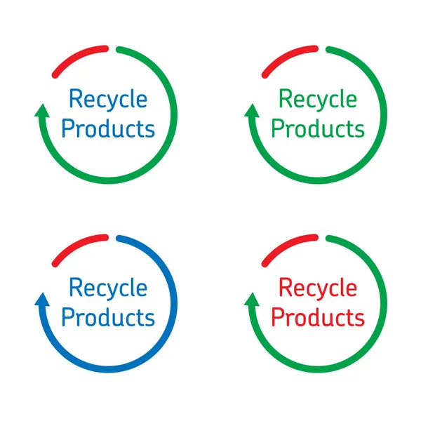 Ikona Recyklace Produktů Recyklovat Symbol Recyklace Vektorová Ilustrace Izolováno Bílém — Stockový vektor