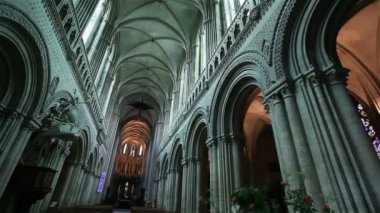 Eski bir kilise mimari detaylar. Honfleur, Fransa. Pan vurdu. 4 çekim