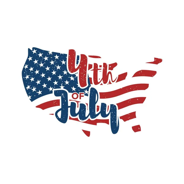 Illustrazione Vettoriale Del Luglio Usa Independence Day — Vettoriale Stock