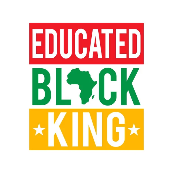 Gebildete Black King Vector Illustration Juneteenth Celebrate Black Freedom Gut — Stockvektor