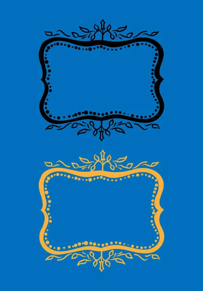 Plantilla Vectorial Marcos Aislados Sobre Fondo Azul — Archivo Imágenes Vectoriales
