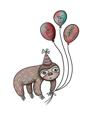 Miskin ve balonlu şirin çizgi film.