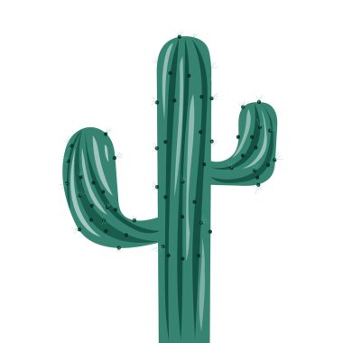 Tencerede kaktüs, vektör illüstrasyonu
