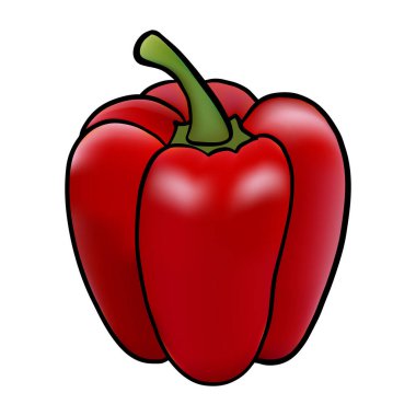 kırmızı biber beyaz arkaplanda izole edildi