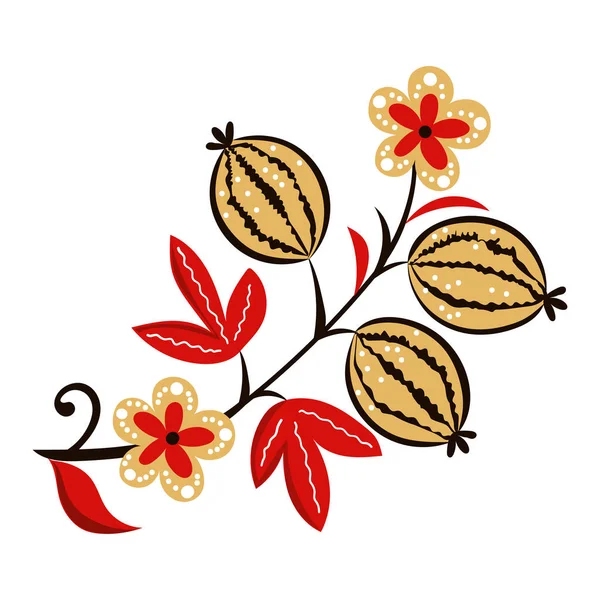 Ilustración Vectorial Ornamento Floral — Vector de stock