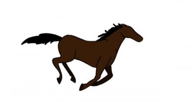 Arka planda koşan at