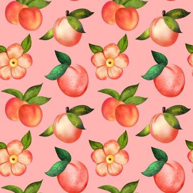 Olgun elmalarla kusursuz desen. vektör illüstrasyonu