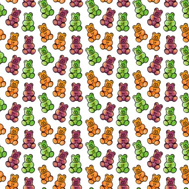 Çizgi filmdeki sevimli kediyle kusursuz desen.