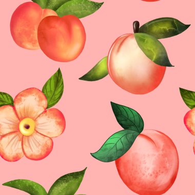 Suluboya kirazlı kusursuz desen. vektör illüstrasyonu.