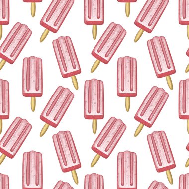 Dondurma kalıbı. Kusursuz bir arka plan. vektör illüstrasyonu