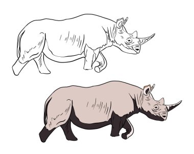 Bir grup vahşi hayvanın vektör çizimi