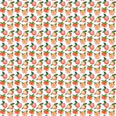 Tatlı çilekli, pürüzsüz bir desen. vektör illüstrasyonu