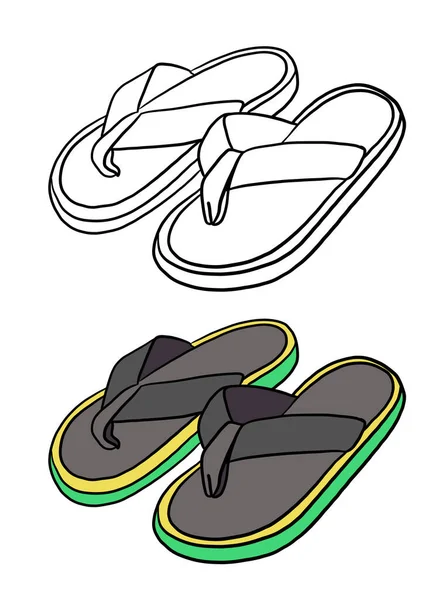 Vektorillustration Eines Paares Flip Flops — Stockfoto