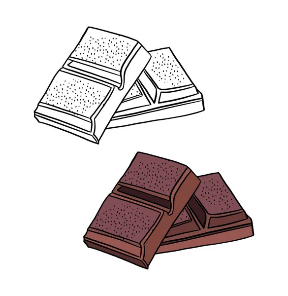 Значок Шоколадного Бару Начерк Ілюстрації Торта Векторні Піктограми Інтернету — стокове фото